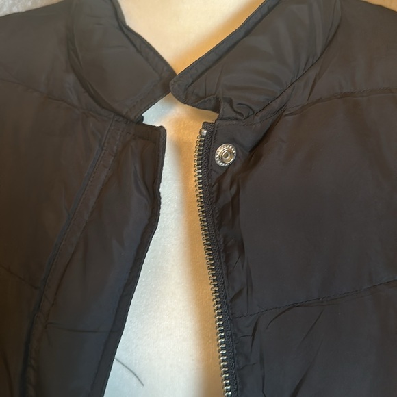 Jcrew size M black plush down-style zip up vest - Picture 2 of 5